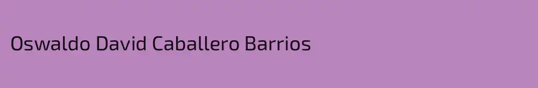 Oswaldo David Caballero Barrios